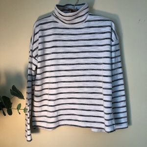 Madewell brand Funnel neck shirt.